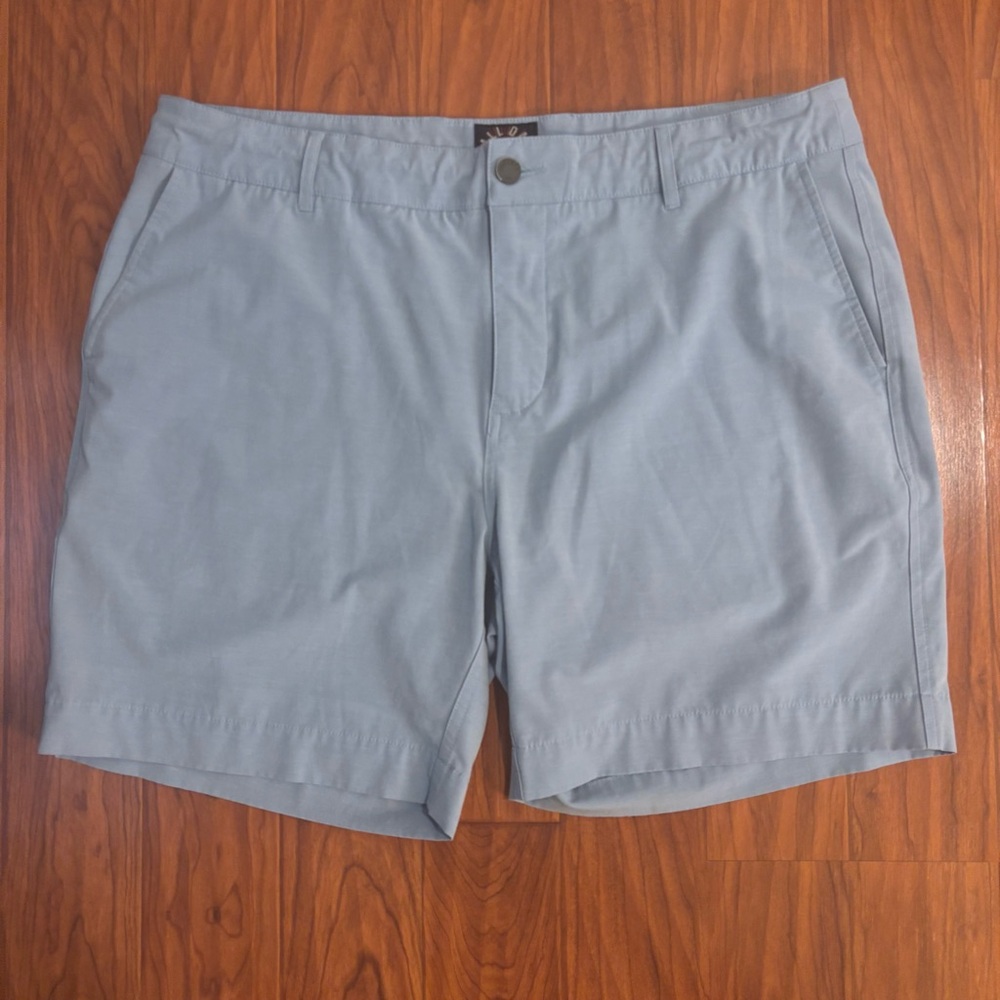 Faherty Light Blue Flat Front Men's Shorts